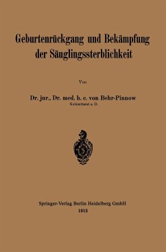 Geburtenrückgang und Bekämpfung der Säuglingssterblichkeit - Behr-Pinnow, Karl F. L. von