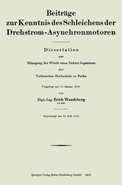 Beiträge zur Kenntnis des Schleichens der Drehstrom-Asynchronmotoren - Wandeberg, Erich