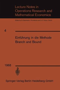 Einführung in die Methode Branch and Bound - Weinberg, Franz;Loparo, Kenneth A.
