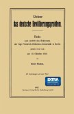 Ueber das deutsche Bevölkerungsproblem Ueber das deutsche Bevölkerungsproblem