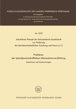 Probleme der betriebswirtschaftlichen Informationsverdichtung - Dressel, Hans Joachim;Egert, Hans Bernhard;Enders, Kurt