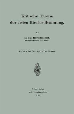 Kritische Theorie der freien Riefler-Hemmung - Bock, Hermann