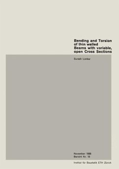 Bending and Torsion of thin walled Beams with variable, open Cross Sections - Lonkar, Suresh