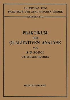 Praktikum der qualitativen Analyse - Souci, Siegfried Walter;Thies, Heinrich