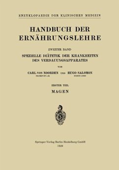 Handbuch der Ernährungslehre - Noorden, Carl von;Salomon, Hugo