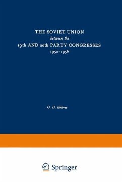 The Soviet Union between the 19th and 20th Party Congresses 1952¿1956