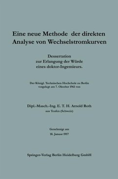 Eine neue Methode der direkten Analyse von Wechselstromkurven - Roth, E. T. H. Arnold