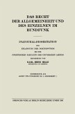 Das Recht der Allgemeinheit und des Einzelnen im Rundfunk Das Recht der Allgemeinheit und des Einzelnen im Rundfunk
