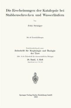 Cover Die Erscheinungen der Katalepsie bei Stabheuschrecken und Wasserläufern