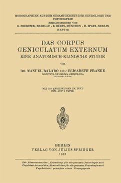 Das Corpus Geniculatum Externum Eine Anatomisch-Klinische Studie