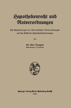 Cover Hypothekenrecht und Notverordnungen