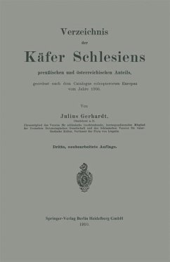 Verzeichnis der Käfer Schlesiens - Gerhardt, Julius