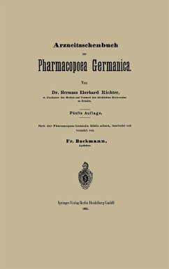 Arzneitaschenbuch zur Pharmacopoea Germanica - Richter, Hermann Eberhard;Bachmann, Fr