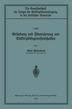Cover Gründung und Finanzierung von Elektrizitätsgenossenschaften