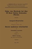 Ueber den Blutdruck bei über 39 Grad Celsius fiebernden Pferden Ueber den Blutdruck bei über 39 Grad Celsius fiebernden Pferden