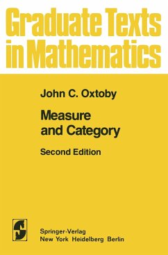 Measure and Category - Oxtoby, John C.