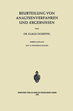 Beurteilung von Analysenverfahren und -Ergebnissen - Doerffel, Klaus