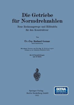 Die Getriebe für Normdrehzahlen - Germar, Ruthard;Schlesinger, G.