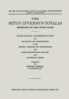 Über Situs Inversus Totalis - Kegel, Georg