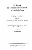 Zur Theorie der automorphen Funktionen von n Veränderlichen Zur Theorie der automorphen Funktionen von n Veränderlichen