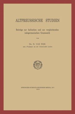 Altpreussische Studien - van Wijk, N.