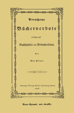 Preußens Bücherverbote in Betreff der Privatpersonen und Buchhändler