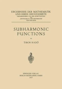 Subharmonic Functions - Radó, Tibor