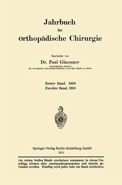 Jahrbuch für orthopädische Chirurgie - Glaessner, Paul