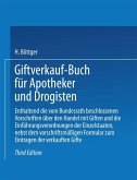 Giftverkauf-Buch für Apotheker und Drogisten
