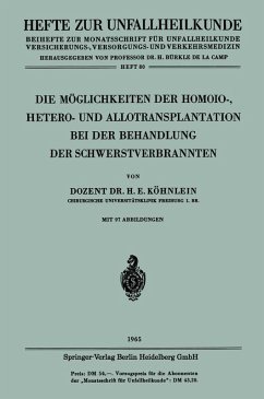 Die Möglichkeiten der Homoio-, Hetero- und Allotransplantation bei der Behandlung der Schwerstverbrannten