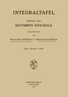 Bestimmte Integrale - Gröbner, Wolfgang;Hofreiter, Nikolaus