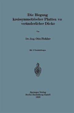 Die Biegung kreissymmetrischer Platten von veränderlicher Dicke