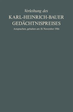 Verleihung des Karl-Heinrich-Bauer Gedächtnispreises