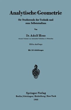 Analytische Geometrie für Studierende der Technik und zum Selbststudium - Heß, Adolf
