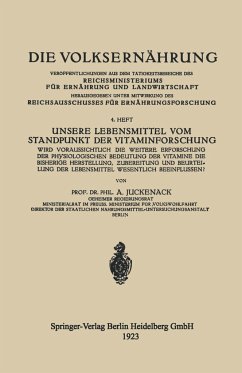 Unsere Lebensmittel vom Standpunkt der Vitaminforschung