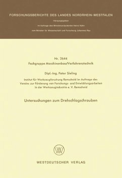 Untersuchungen zum Drehschlagschrauben - Sieling, Peter