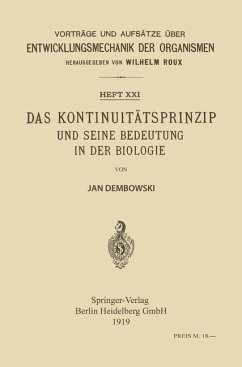 Das Kontinuitätsprinzip und seine Bedeutung in der Biologie - Dembowski, Jan