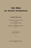 Lists Ideen zum deutschen Eisenbahnwesen