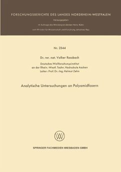 Analytische Untersuchungen an Polyamidfasern - Rossbach, Volker