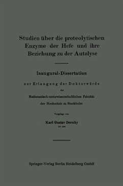 Studien über die proteolytischen Enzyme der Hefe und ihre Beziehung zu der Autolyse