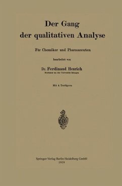 Der Gang der qualitativen analyse - Henrich, Ferdinand;Heinrich, Ferdinand