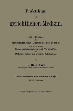 Praktikum der gerichtlichen Medizin - Marx, Hugo