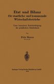 Etat und Bilanz für staatliche und kommunale Wirtschaftsbetriebe