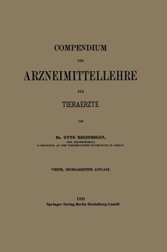 Compendium der Arzneimittellehre für Tieraerzte - Regenbogen, Otto