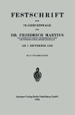 Festschrift zum 70. Geburtstage