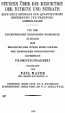 Studien über die Reduktion der Nitrite und Nitrate Studien über die Reduktion der Nitrite und Nitrate