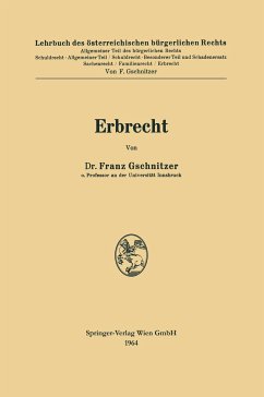 Erbrecht - Gschnitzer, Franz