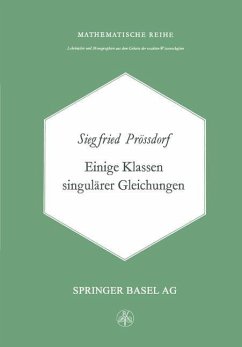 Einige Klassen Singulärer Gleichungen - Prössdorf, S.