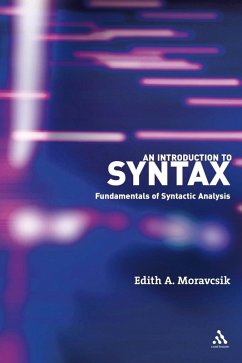 An Introduction to Syntax (eBook, PDF) - Moravcsik, Edith A.