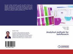 Analytical methods for balofloxacin - Patel, Harsha U.;Patel, Ankit N.;Patel, C. N.